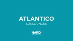 Nardi Atlantico Gartenliege Kunststoff/Textilene Weiß/Himmelblau