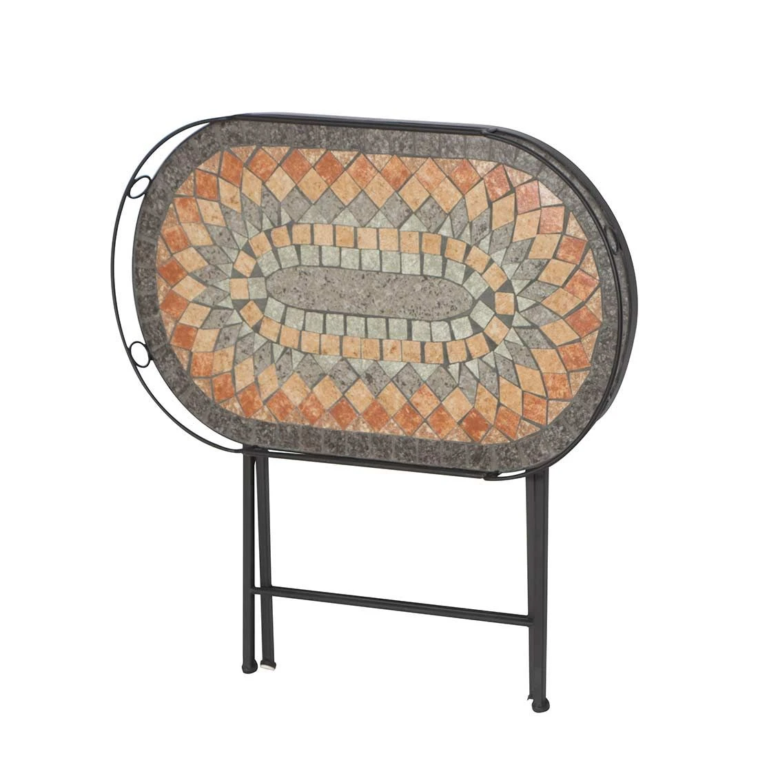 Siena Garden Prato Serviertisch 68x41 Cm Eisen/Mosaik Schwarz 4 Siena Garden Prato Serviertisch 68x41 Cm Eisen/Mosaik Schwarz – Bild 2