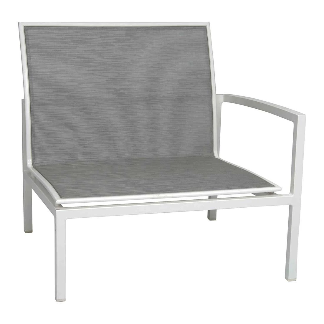 Stern Skelby Endmodul Rechts Aluminium/Textilene Weiß/Silber 3 Stern Skelby Endmodul Rechts Aluminium/Textilene Weiß/Silber