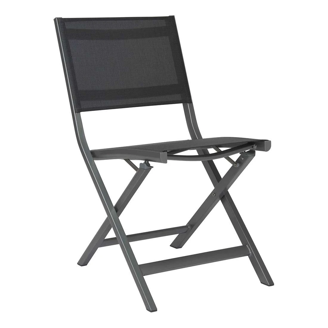 Stern Nils Balkonklappstuhl Aluminium/Textilene Graphit/Silbergrau 5 Stern Nils Balkonklappstuhl Aluminium/Textilene Graphit/Silbergrau – Bild 3