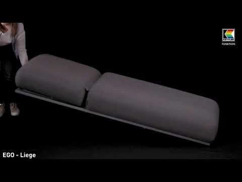 Kettler Ego Gartenliege 213x90x33cm Sunbrella Silber/Grau Meliert 3 Kettler Ego Gartenliege 213x90x33cm Sunbrella Silber/Grau Meliert