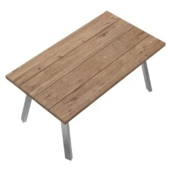 OUTLIV. Rustic Gartentisch 160x90cm Edelstahl/Teak Teak Recycelt -Garten Und Außenbereich 1085197 4