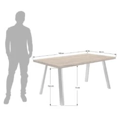 OUTLIV. Rustic Gartentisch 160x90cm Edelstahl/Teak Teak Recycelt -Garten Und Außenbereich 1085197 6