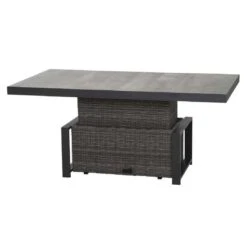 Siena Garden Corido Lifttisch Alu/Geflecht/Keramik Matt Anthrazit/Charcoal-Grey/Washed Grey