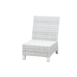 Siena Garden Corido Mittelmodul Aluminium/Geflecht Inkl. Kissen Matt Weiß-Grau/Ice-Grey/Stone-Grey -Garten Und Außenbereich 1094448 2