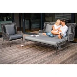 Stern Greta Loungeset 4-tlg. Aluminium/Rope Inklusive Kissen Anthrazit/Platin/Seidengrau -Garten Und Außenbereich 1094712 2