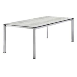 Sieger Gartentisch 220x100cm Aluminium/Polytec Graphit/Moon