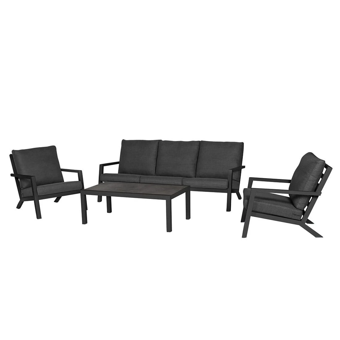 Siena Garden Belia Loungeset 4-tlg. Aluminium/Polypropylen Anthrazit/Charcoal Grey 3 Siena Garden Belia Loungeset 4-tlg. Aluminium/Polypropylen Anthrazit/Charcoal Grey