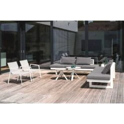 Stern New Top Loungesessel Aluminium/Textilene Weiß/Silber -Garten Und Außenbereich 1109287 3