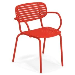 Emu Mom Stapelsessel Stahl Scharlachrot