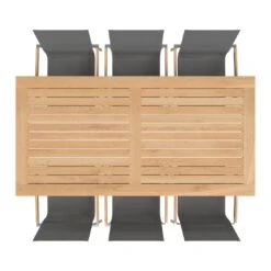 OUTLIV. Rimini Gartenmöbelset 8-tlg. Tisch 200x100cm Edelstahl/Silber-Schwarz 13 OUTLIV. Rimini Gartenmöbelset 8-tlg. Tisch 200x100cm Edelstahl/Silber-Schwarz -Garten Und Außenbereich 1176772 2