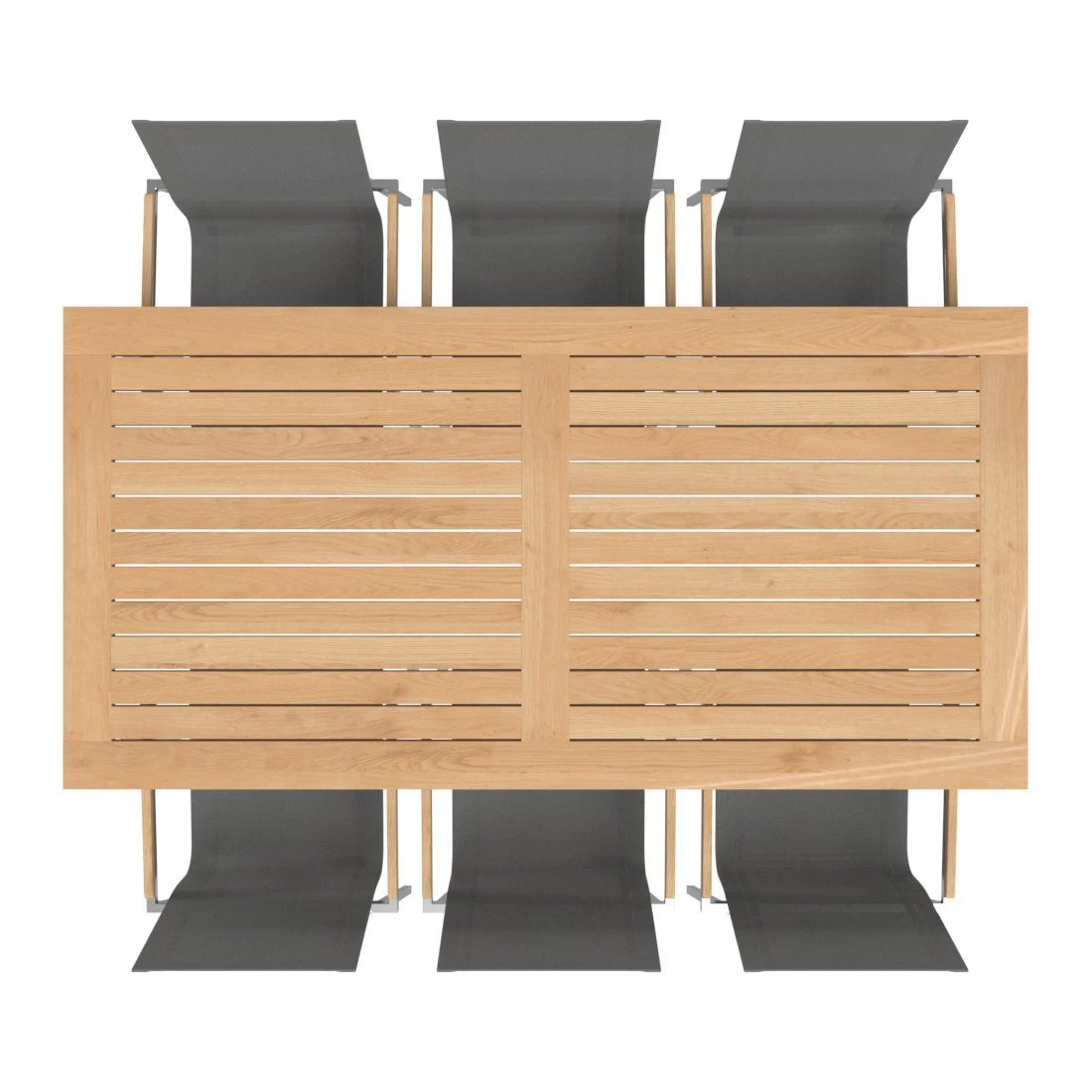 OUTLIV. Rimini Gartenmöbelset 8-tlg. Tisch 200x100cm Edelstahl/Silber-Schwarz 4 OUTLIV. Rimini Gartenmöbelset 8-tlg. Tisch 200x100cm Edelstahl/Silber-Schwarz – Bild 2