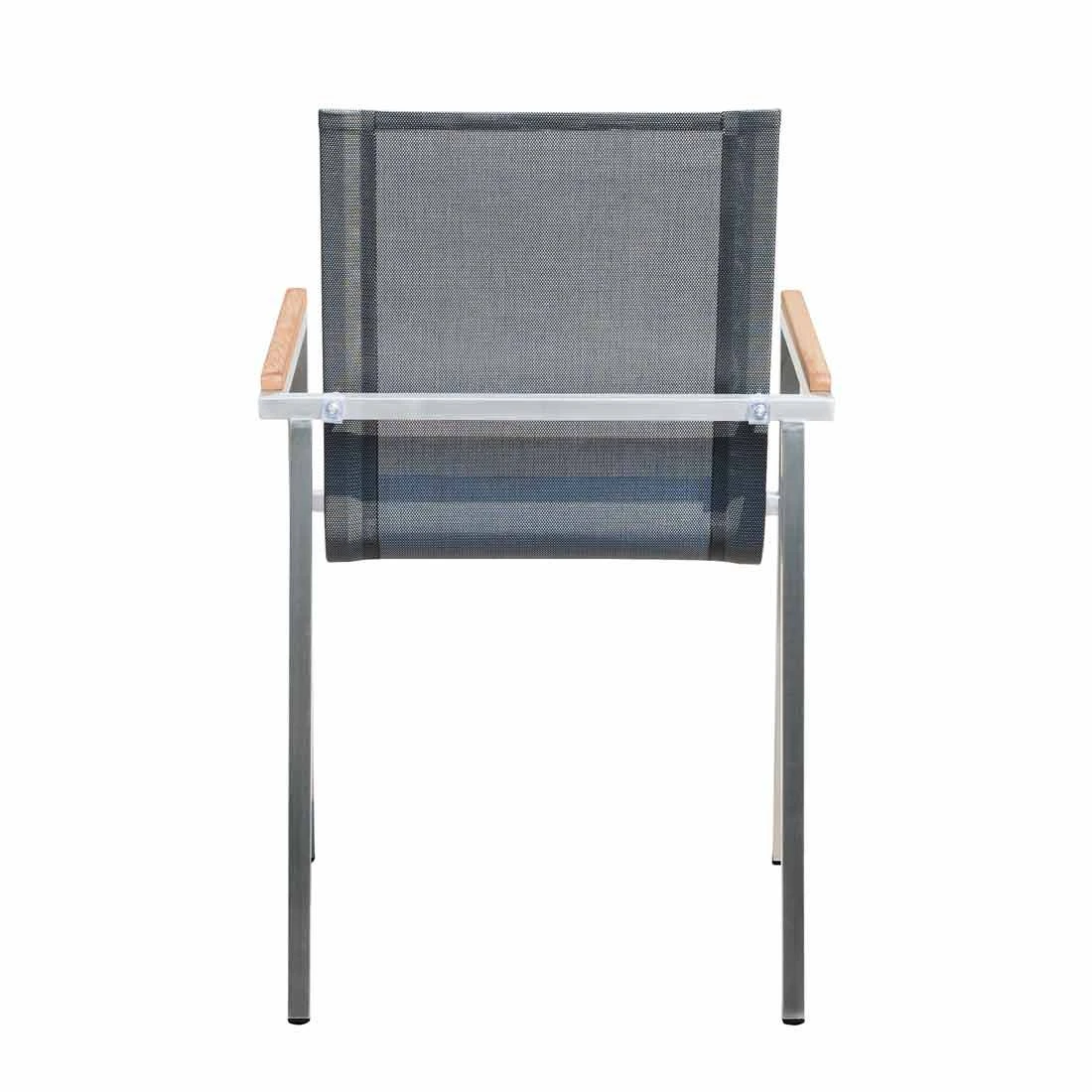 OUTLIV. Rimini Gartenmöbelset 8-tlg. Tisch 200x100cm Edelstahl/Silber-Schwarz 10 OUTLIV. Rimini Gartenmöbelset 8-tlg. Tisch 200x100cm Edelstahl/Silber-Schwarz – Bild 8