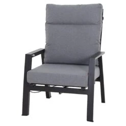 Siena Garden Valencia Loungesessel Aluminium/Ranotex®-Gewebe Anthrazit Matt/Grau