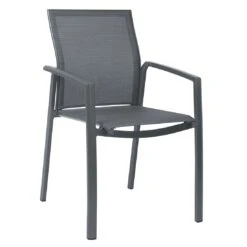 Titelseite 44 Stern Kari Stapelsessel Aluminium/Textilene Anthrazit/Karbon