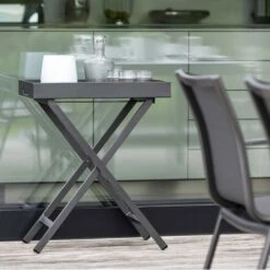 Stern Tabletttisch 60x40cm Aluminium Anthrazit -Garten Und Außenbereich 1201566 2