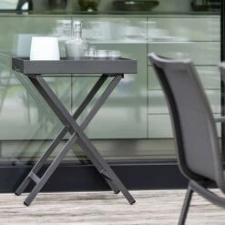 Stern Tabletttisch 60x40cm Aluminium Anthrazit -Garten Und Außenbereich 1201566 3