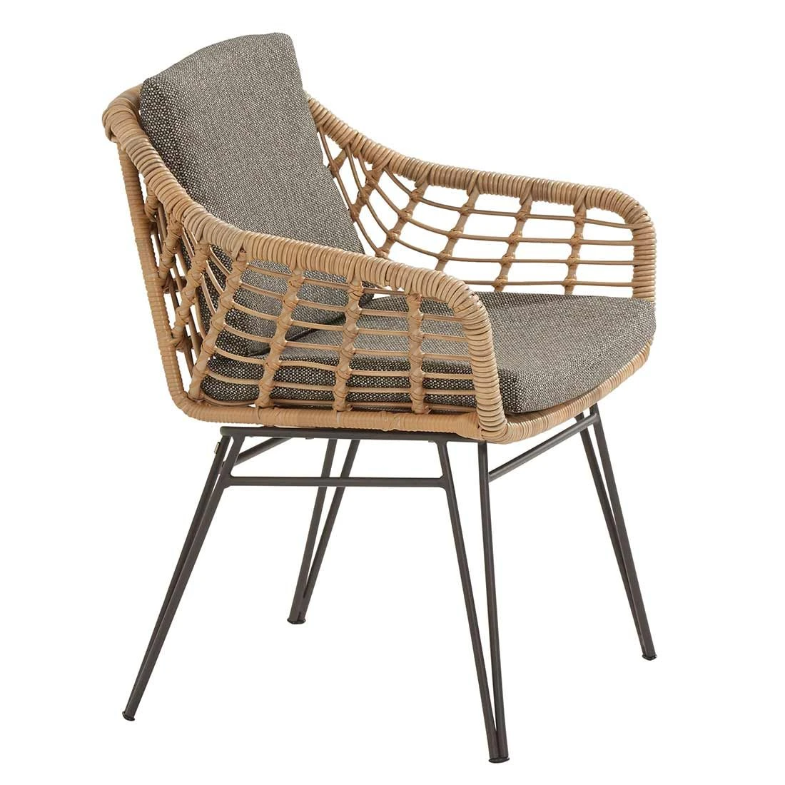 4Seasons Cottage Gartensessel Edelstahl/Geflecht Anthrazit/Sand 6 4Seasons Cottage Gartensessel Edelstahl/Geflecht Anthrazit/Sand – Bild 4