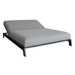 OUTLIV. Bite Doppelliege 203x144cm Aluminium/Sunbrella Schwarz/Flanelle