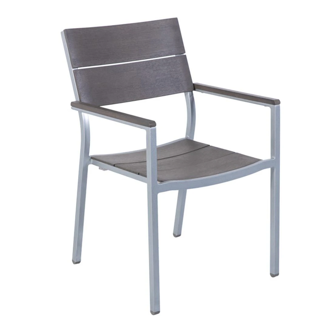 MBM Brisbane Stapelsessel Aluminium/Resysta Silber/Stone Grey 3 MBM Brisbane Stapelsessel Aluminium/Resysta Silber/Stone Grey