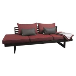 Stern New Holly Lounge/Liege Aluminium/Outdoorstoff Anthrazit/Rot