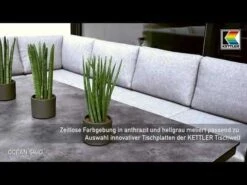 Kettler Ocean Casual Dining Loungeecke Aluminium/Polyester Anthrazit/Grau