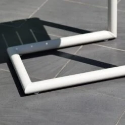 LifestyleGarden Portals Beistelltisch 47x30cm Aluminium/Teak Korallensand-Matt/Teak -Garten Und Außenbereich 1282988 5