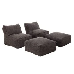 ROOLF Living Loungesesselset Inkl. Hocker Anthrazit 10 ROOLF Living Loungesesselset Inkl. Hocker Anthrazit -Garten Und Außenbereich 1304152 2