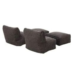 ROOLF Living Loungesesselset Inkl. Hocker Anthrazit 12 ROOLF Living Loungesesselset Inkl. Hocker Anthrazit -Garten Und Außenbereich 1304152 4