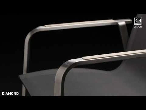 Kettler Diamond Stapelsessel Edelstahl/Outdoorgewebe Anthrazit/Teak 3 Kettler Diamond Stapelsessel Edelstahl/Outdoorgewebe Anthrazit/Teak