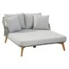 4Seasons Sempre Daybed Teak/Rope/Polster Silver Grey