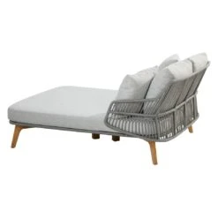 4Seasons Sempre Daybed Teak/Rope/Polster Silver Grey -Garten Und Außenbereich 4seasons sempre daybed teak rope polster 1356028 3