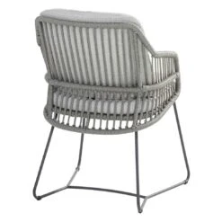 4Seasons Sempre Gartensessel Edelstahl/Rope Inkl. Kissen Anthrazit/Silbergrau -Garten Und Außenbereich 4seasons sempre diningsessel edelstahl rope inkl kissen 1355984 4