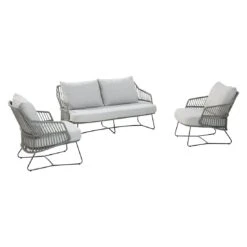 4Seasons Sempre Loungesessel Edelstahl/Rope Inkl. Kissen Anthrazit/Silbergrau -Garten Und Außenbereich 4seasons sempre loungesessel edelstahl rope inkl kissen 1356006 5