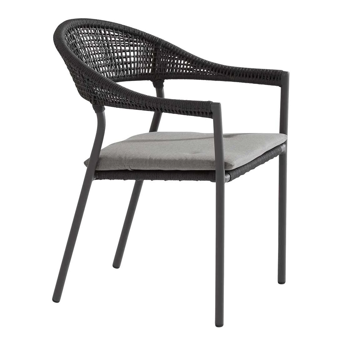 4Seasons Sienna Stapelsessel Aluminium/Rope Anthrazit 4 4Seasons Sienna Stapelsessel Aluminium/Rope Anthrazit – Bild 2
