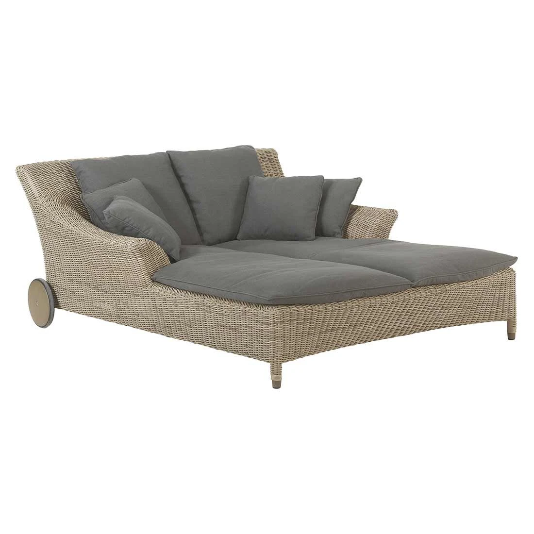 4Seasons Valentine Doppelliege Aluminium/Geflecht Inklusive Kissen Pure 3 4Seasons Valentine Doppelliege Aluminium/Geflecht Inklusive Kissen Pure