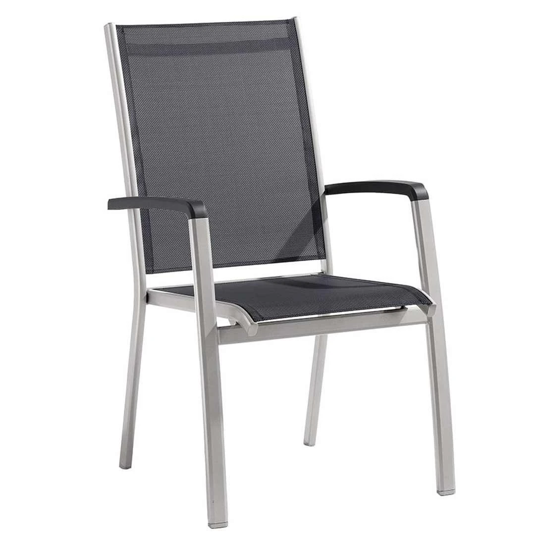 Sieger Bodega Stapelsessel Aluminium/Textilene Graphit/Grau 3 Sieger Bodega Stapelsessel Aluminium/Textilene Graphit/Grau