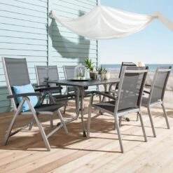 Sieger Bodega Klappsessel Aluminium/Textilene Graphit/Grau -Garten Und Außenbereich 651038 3