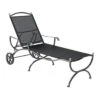 MBM Medici Gartenliege Schmiedeeisen/Textilene Graphit/Schwarz -Garten Und Außenbereich 811869 1