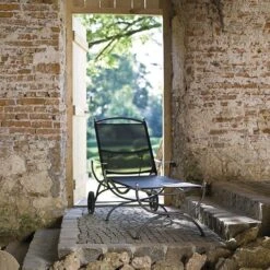 MBM Medici Gartenliege Schmiedeeisen/Textilene Graphit/Schwarz -Garten Und Außenbereich 811869 2