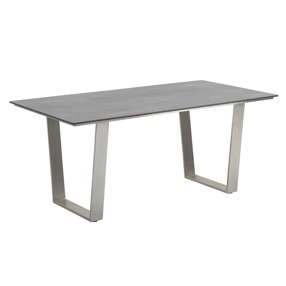 Niehoff Noah Gartentisch 180x95 Cm Edelstahl Trapezkufe/HPL Beton 3 Niehoff Noah Gartentisch 180x95 Cm Edelstahl Trapezkufe/HPL Beton