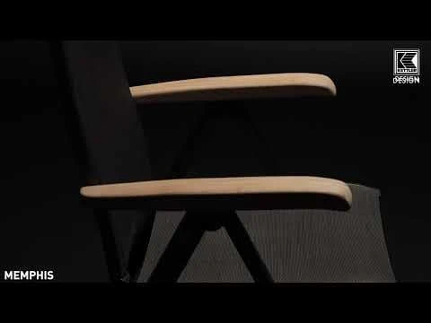 Kettler Memphis Klappsessel Aluminium/Textilene Mit Teak-Armlehnen Anthrazit/Bronze 4 Kettler Memphis Klappsessel Aluminium/Textilene Mit Teak-Armlehnen Anthrazit/Bronze – Bild 2