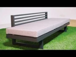 Stern Holly Bank/Liege Aluminium Inklusive Kissen Anthrazit/Grau-Meliert