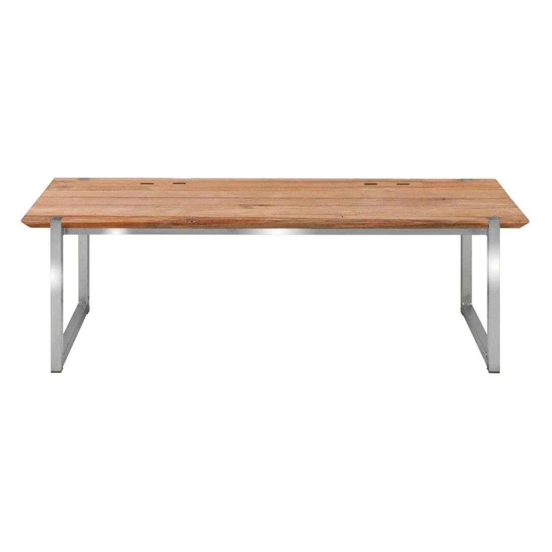 Zebra Quadux Gartenbank 140cm Edelstahl/Teak Schweizer Kante Natur 4 Zebra Quadux Gartenbank 140cm Edelstahl/Teak Schweizer Kante Natur – Bild 2