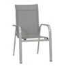 MWH Fabulo Stapelsessel Aluminium/Textilene Silber/Grau -Garten Und Außenbereich 925367 1