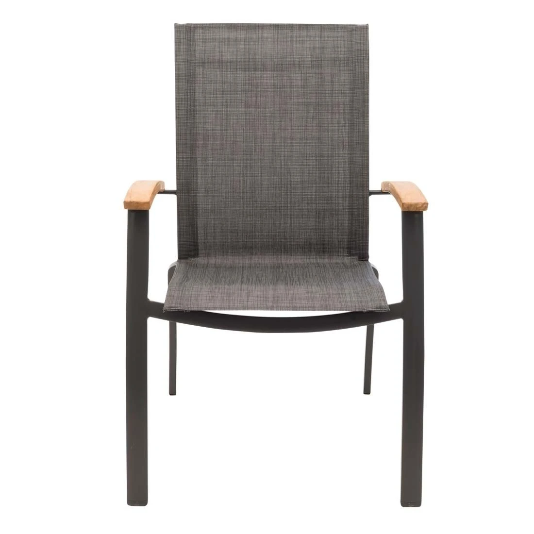 OUTLIV. Davos Stapelsessel Aluminium/Textilene Anthrazit/Grau 5 OUTLIV. Davos Stapelsessel Aluminium/Textilene Anthrazit/Grau – Bild 3
