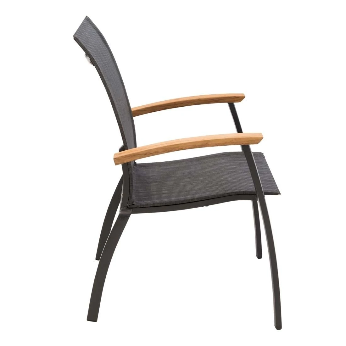 OUTLIV. Davos Stapelsessel Aluminium/Textilene Anthrazit/Grau 6 OUTLIV. Davos Stapelsessel Aluminium/Textilene Anthrazit/Grau – Bild 4