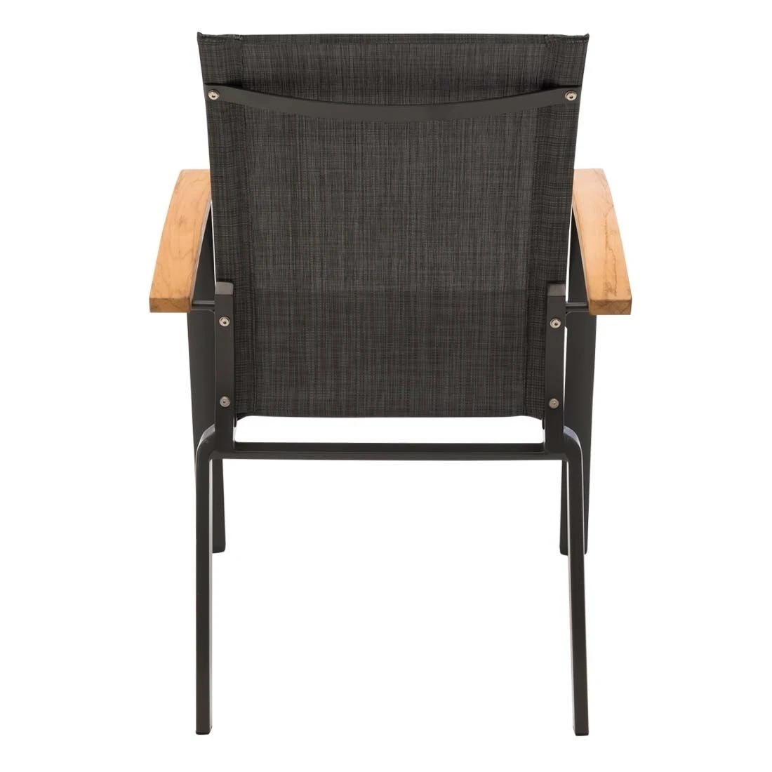 OUTLIV. Davos Stapelsessel Aluminium/Textilene Anthrazit/Grau 7 OUTLIV. Davos Stapelsessel Aluminium/Textilene Anthrazit/Grau – Bild 5