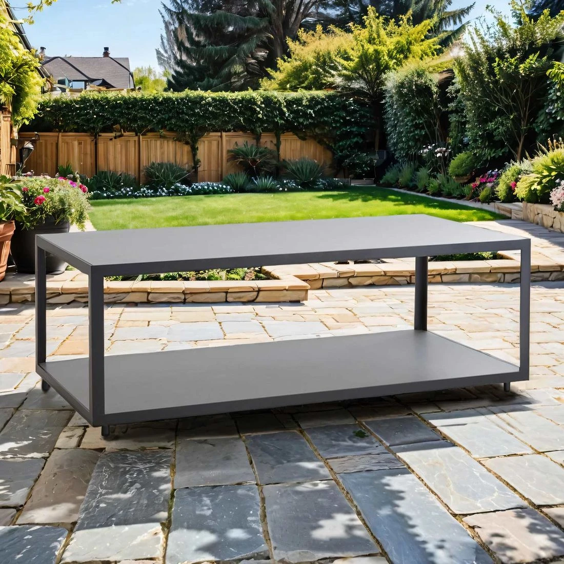 Cane-Line Level Loungetisch 120x60cm Aluminium/Keramik Lava Grey/Light Grey 3 Cane-Line Level Loungetisch 120x60cm Aluminium/Keramik Lava Grey/Light Grey