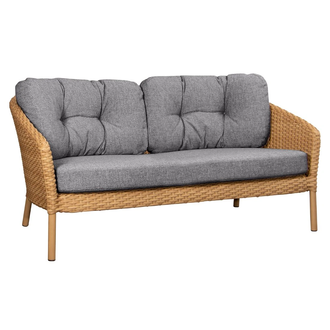 Cane-Line Ocean Gartensofa 155cm Alu/Geflecht/Polypropylen Dark Grey/Natur 4 Cane-Line Ocean Gartensofa 155cm Alu/Geflecht/Polypropylen Dark Grey/Natur – Bild 2